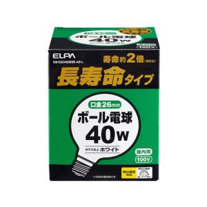 朝日電器/ボール電球 40W ホワイト/GW100V40W95-AS-L