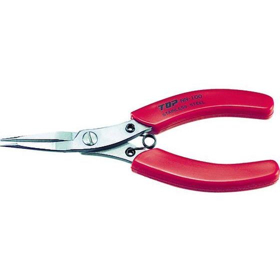 【お取り寄せ】TOP ニードルノーズプライヤ ステンレス製 100mm NN-100 ノーズプライヤ...