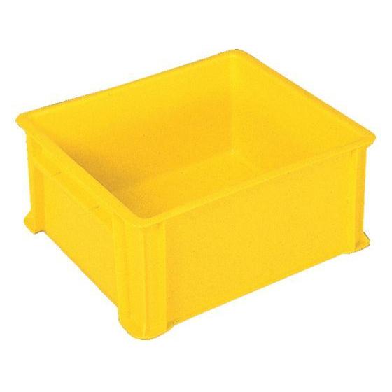 【お取り寄せ】ヒシ S型コンテナ有効内寸327×287×152mm 黄 S-15 ボックスコンテナ ...