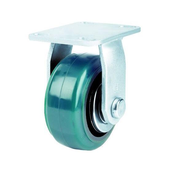 【お取り寄せ】TRUSCO 超重高荷重用キャスター 固定 100MM 耐湿ウレタン車輪1000KGF...