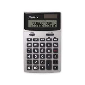 【お取り寄せ】アスカ ビジネス電卓チルト シルバー C1251S 電卓の商品画像