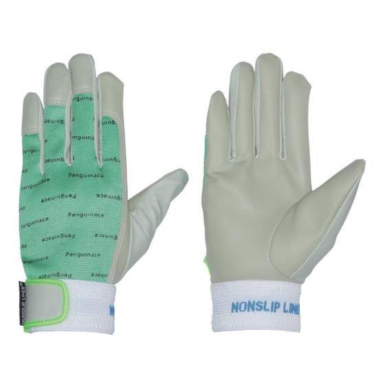 【お取り寄せ】ペンギンエース ノンスリップエレカー白 L グリーン PA-1623 ポリウレタン手袋...