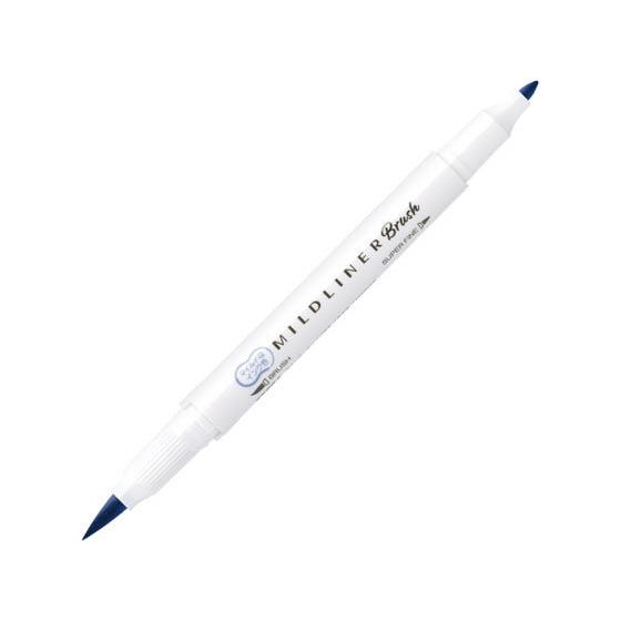 ゼブラ マイルドライナーブラッシュ マイルドダークブルー WFT8-MDB イラスト筆ペン フェルト...