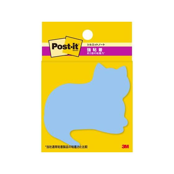 3M ポストイット ふせん 強粘着 ネコ 52mm×69mm 3冊 SSS-NEU デザインふせん ...
