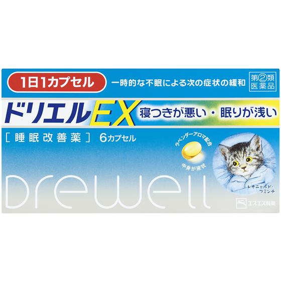 【第(2)類医薬品】薬)エスエス製薬 ドリエルEX 6カプセル  カプセル 催眠鎮静剤 精神安定 医...