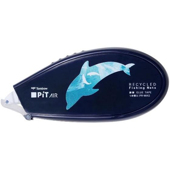 トンボ鉛筆 テープのり ピットエアー漁網リサイクル イルカ PN-MASFN テープのり のり 接着...