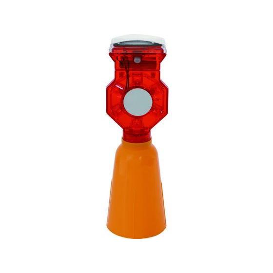 【お取り寄せ】TRUSCO 安全コーン用ソーラー工事灯 SCLC-R 安全標識 ステッカー 現場 安...