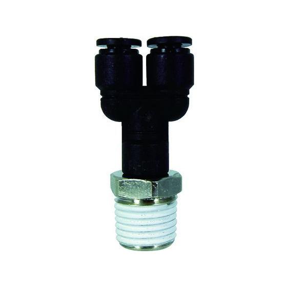 【お取り寄せ】チヨダ ファイブメイルブランチワイ 4mm・R1／4 F4-02MY 汎用管継手 コン...