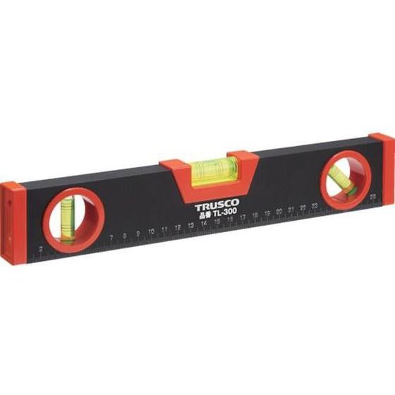 【お取り寄せ】TRUSCO アルミレベル 箱型 マグネット付 600mm 水平・垂直・45° TL-...