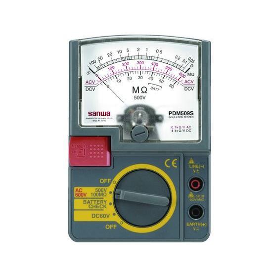 【お取り寄せ】SANWA アナログ絶縁抵抗計 PDM509S 電気測定 測定 作業