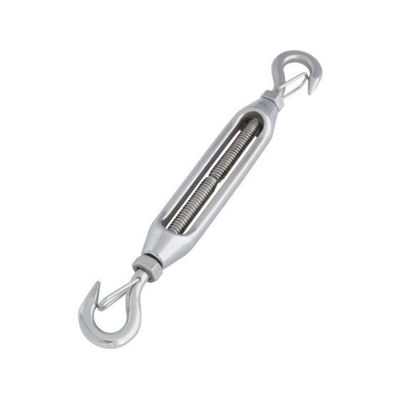 【お取り寄せ】水本 ステンレス 枠式ターンバックル外れ止め付(フック&amp;フック) 2分 ターンバックル...