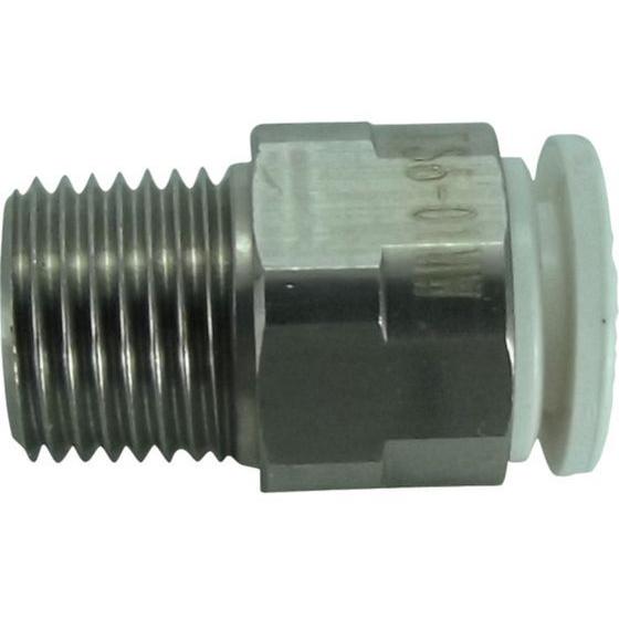 【お取り寄せ】チヨダ ファイブSUSメイルコネクタ 白 6mm・R1／8 FS6-01MW 汎用管継...