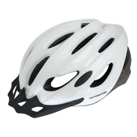 【お取り寄せ】キャプテンスタッグ 自転車用ヘルメット ヴェント児童以上 ソフト ホワイト 自転車ヘル...