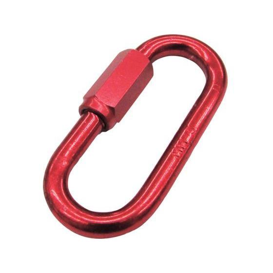 【お取り寄せ】水本 アルミリングキャッチ(アルマイト付) レッド 線径6mm 長さ49mm 吊具 物...