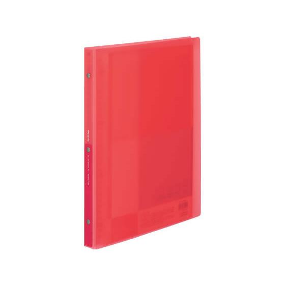 コクヨ クリヤーブック(Glassele)替紙式 A4 30穴 コーラルピンク Ａ４ 差替式クリヤー...