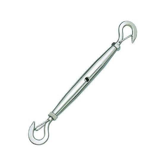 【お取り寄せ】水本 ステンレス パイプターンバックル外れ止付(フック) 捻子径4分 ターンバックル ...