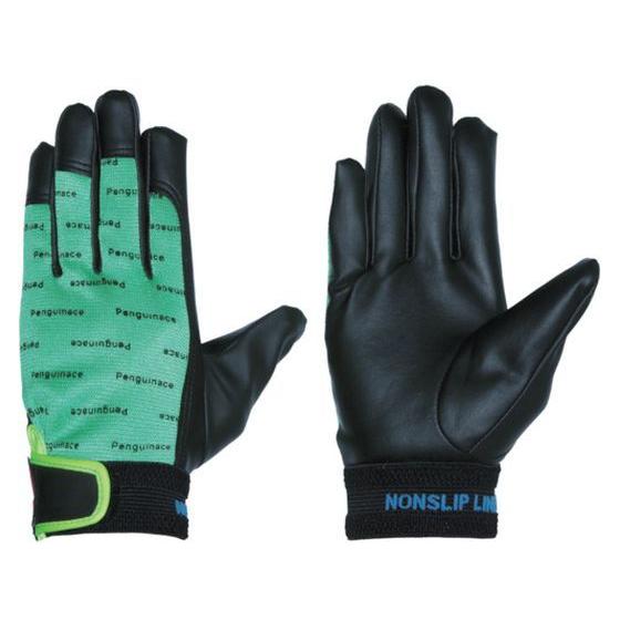【お取り寄せ】ペンギンエース ノンスリップエレカー黒 L グリーン PA-2123 ポリウレタン手袋...