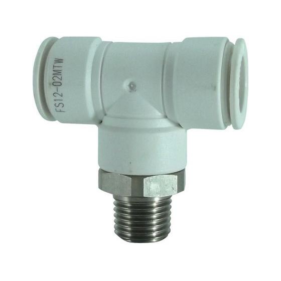 【お取り寄せ】チヨダ ファイブSUSメイルブランチティ 白 12mm・R1／4 FS12-02MTW...