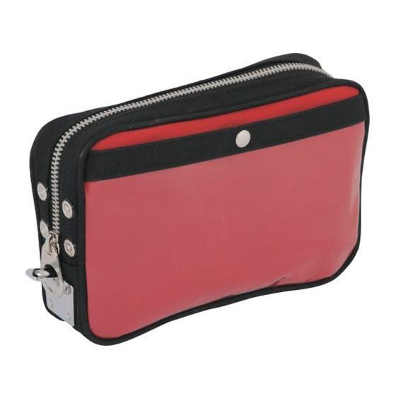 【お取り寄せ】SANEI 帆布メール用ポーチ(S)馬蹄錠金具付 赤 PS-U-02 ツールバッグ 工...