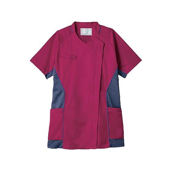 【お取り寄せ】住商モンブラン スクラブレディス 半袖 バーガンディ／ネイビーL MS356-89 ス...