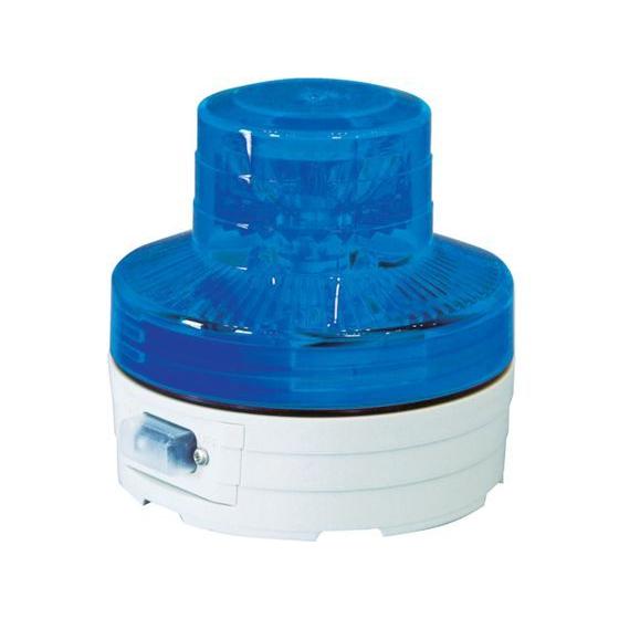 【お取り寄せ】日動 電池式LED回転灯ニコUFO 夜間自動点灯タイプ 青 三角コーン 区画 現場 安...