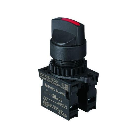 【お取り寄せ】TRUSCO セレクタスイッチ Φ25 90°2ノッチ 2a 赤 25S-902-2A...