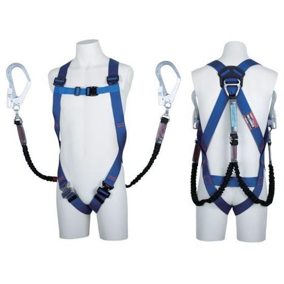 【お取り寄せ】ツヨロン ライトハーネス ツインノビロン 青 Lサイズ 墜落制止用器具 安全保護具 作...