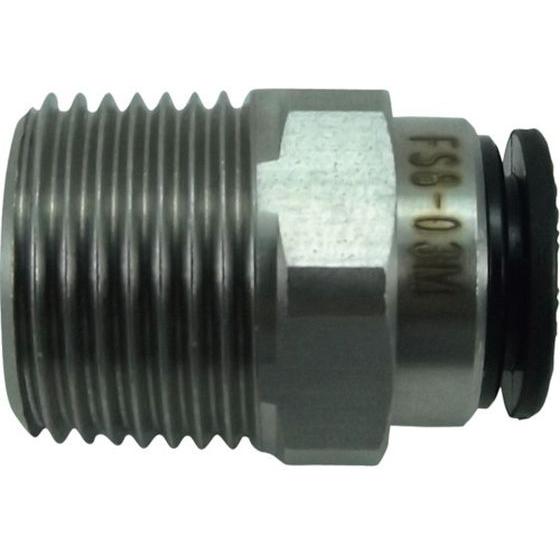 【お取り寄せ】チヨダ ファイブSUSメイルコネクタ 8mm・R3／8 FS8-03M 汎用管継手 コ...