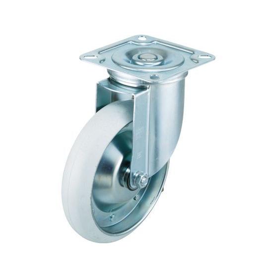 【お取り寄せ】ワコー エアーキャスター(自在車) 200mm ホワイトゴム車 ASHG-200-RB...