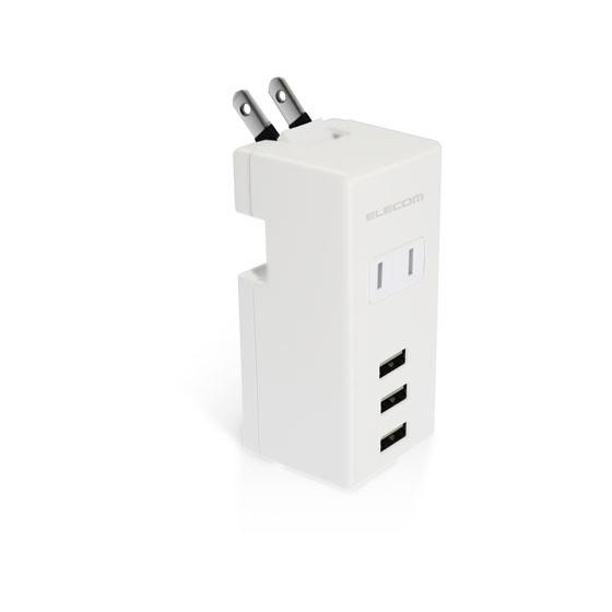 エレコム USBタップ USB3口 AC1口 ホワイト MOT-U05-2132WH 電源タップＵＳ...
