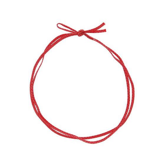 【お取り寄せ】カラーゴム 平彩ゴム 2重 片花結び 62cm 赤 50本 001510133