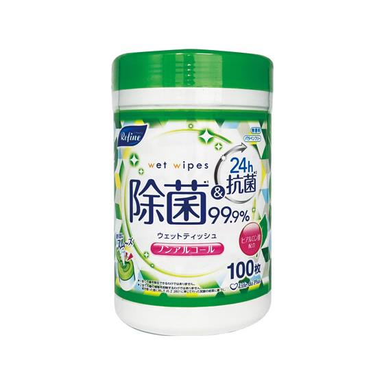 Life-do.Plus リファイン ノンアルコール 除菌 ウェットボトル100枚 除菌シート 大量...