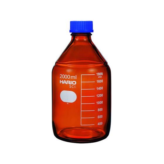 【お取り寄せ】HARIO 耐熱ねじ口瓶(茶) 2000ml NBB-2L-SCI  スクリュー管瓶 ...