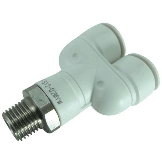 【お取り寄せ】チヨダ ファイブSUSメイルブランチワイ 白 12mm・R1／4 FS12-02MYW...