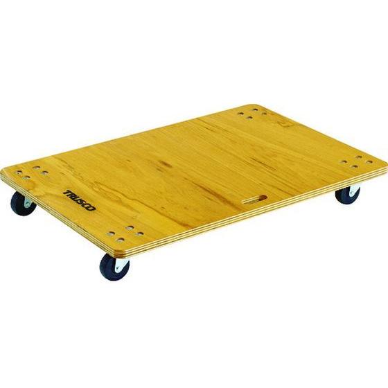 【お取り寄せ】TRUSCO 合板平台車プティカルゴ 900×600 ゴム車 PC-6090G