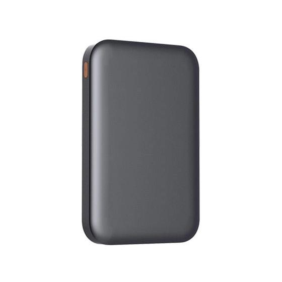 LAZOS 半固体 モバイルバッテリー 5000mAh マグネット充電式 ブラック L-SMB5-B...