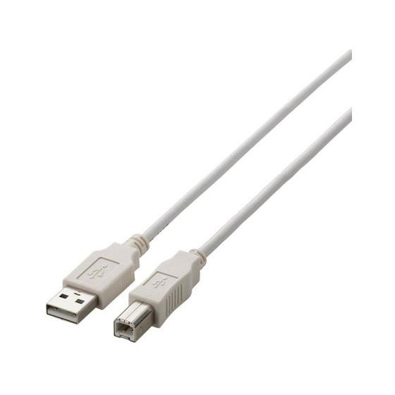 【お取り寄せ】エレコム USB2.0ケーブル A-Bタイプ 1m ホワイト U2C-BN10WH Ｕ...