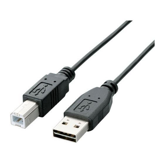 【お取り寄せ】エレコム USB2.0ケーブル A-Bタイプ 両面挿し 3m U2C-DB30BK