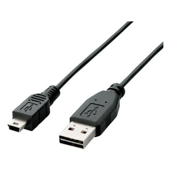 【お取り寄せ】エレコム USB2.0ケーブル A-miniB 両面挿し 0.2m U2C-DMB02...