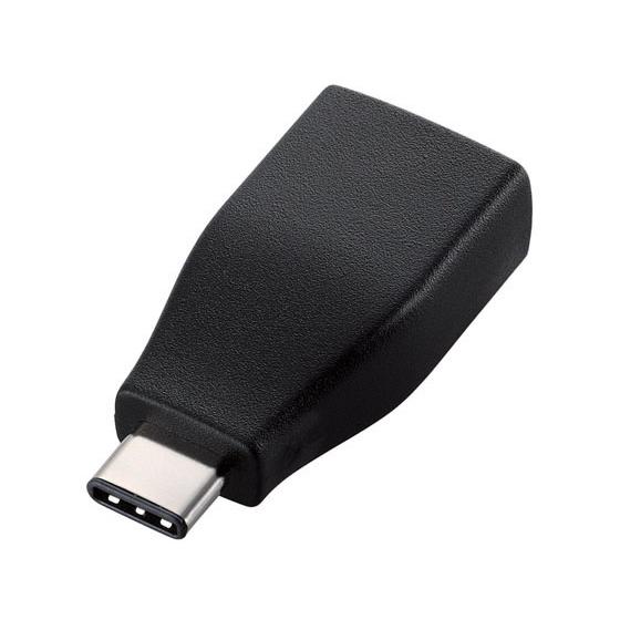 エレコム A-TypeC変換アダプタ ブラック USB3-AFCMADBK 変換アダプタ 変換ケーブ...