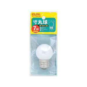 【お取り寄せ】朝日電器 寸丸球 7W E26ホワイト G-13H(W)  ２０Ｗ形 白熱電球 ランプ