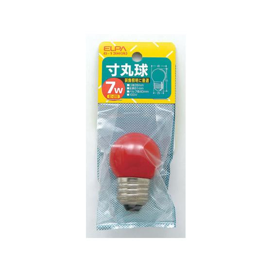 【お取り寄せ】朝日電器 寸丸球 7W E26レッド G-13H(R) 電球 白熱電球 蛍光灯 ライト...