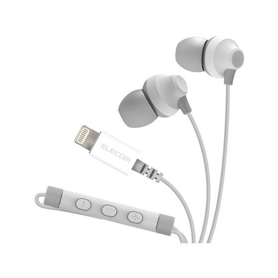 【お取り寄せ】エレコム Lightningヘッドホン 多機能リモコンマイク付 EHP-LF12CMW...