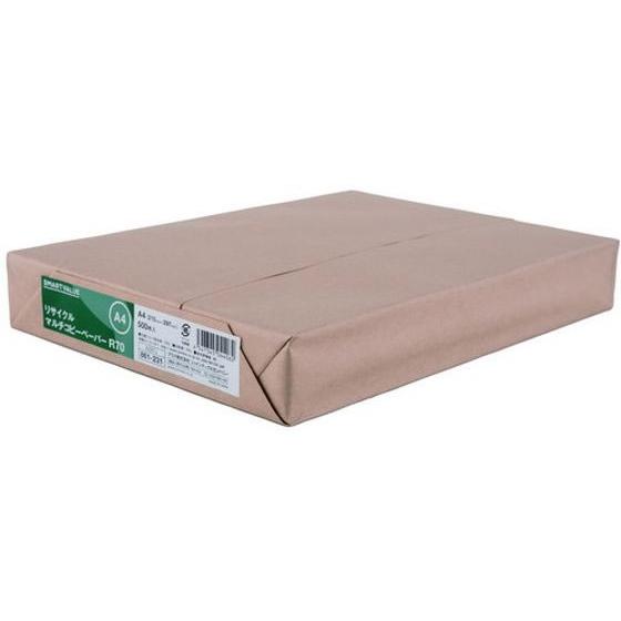 【お取り寄せ】スマートバリュー リサイクルコピーペーパー R70 A4 500枚 A287J まとめ...