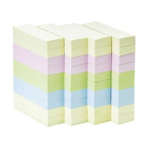 スマートバリュー/ふせん 75×25mm 混色 100枚×40冊
