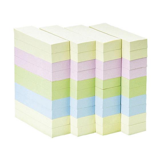 【お取り寄せ】スマートバリュー ふせん 75×25mm 混色 100枚×40冊 中 幅 ふせん イン...