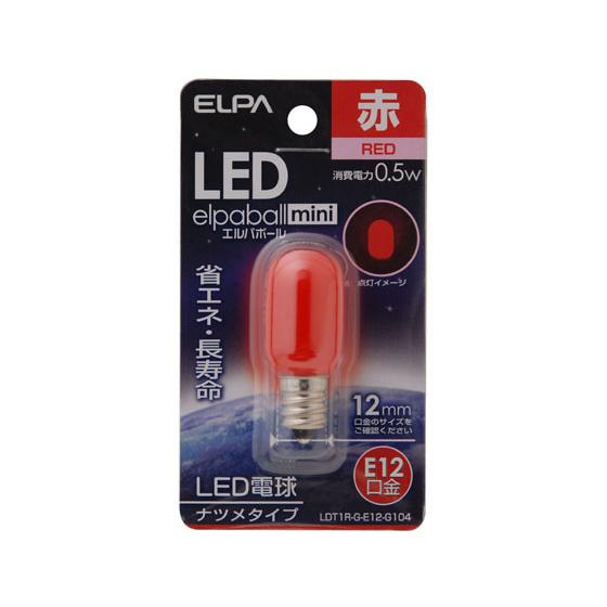 【お取り寄せ】朝日電器 LEDナツメ球 E12赤色 LDT1R-G-E12-G104 ＬＥＤ電球ナツ...