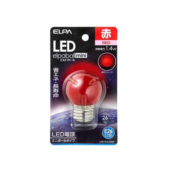 【お取り寄せ】朝日電器 LED電球G40形 E26赤色 LDG1R-G-G254 ＬＥＤ電球一般 Ｅ...
