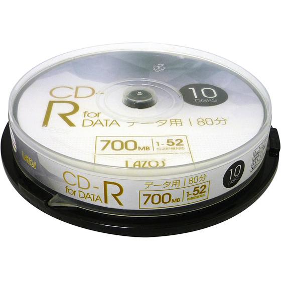 Lazos CD-R データ用 10枚 L-CD10P データ用ＣＤ−Ｒ ＣＤ−ＲＷ データ用メディ...