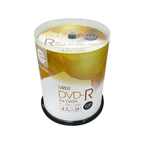 Lazos DVD-R データ用 100枚 L-DD100P データ用ＤＶＤ データ用メディア 記録...